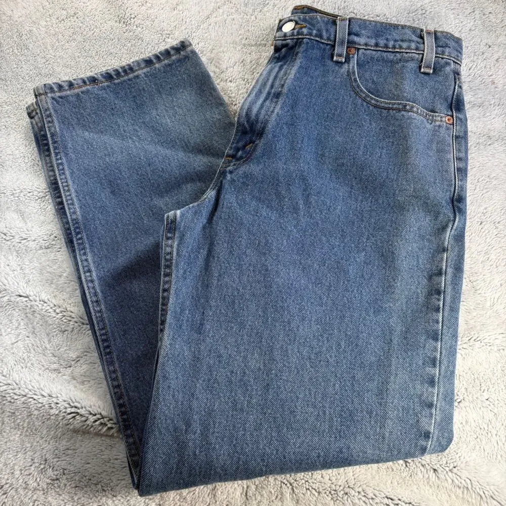 Vintage Levis USA MADE 550 Mens Jeans 36x30 Black Batwing Red Tag Relaxed Fit